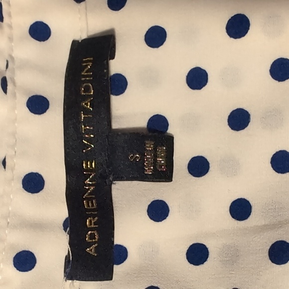 2/$10 Adrienne Vittadini polkadot button down top - Picture 2 of 5